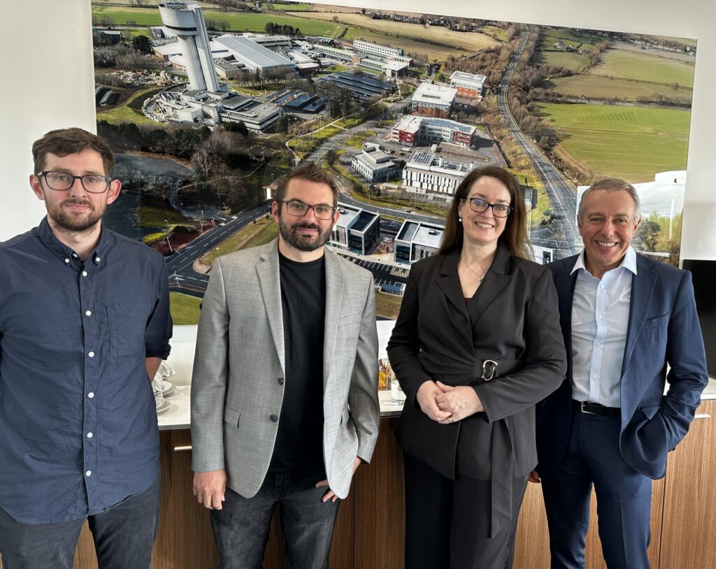 Left to right, Rob Firth, The Hartree Centre; Edward Pyzer-Knapp, IBM; Pauline Norstrom, Anekanta AI; Massimo Norro, STFC